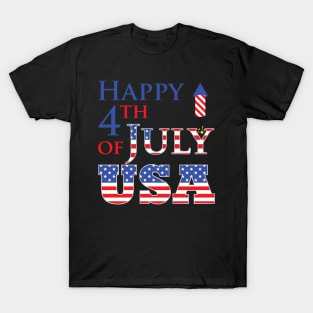 Happy 4th of july USA firecrackers T-Shirt